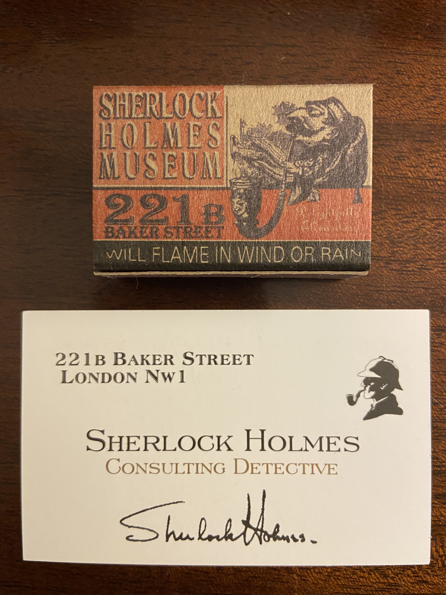 Sherlock Holmes business card