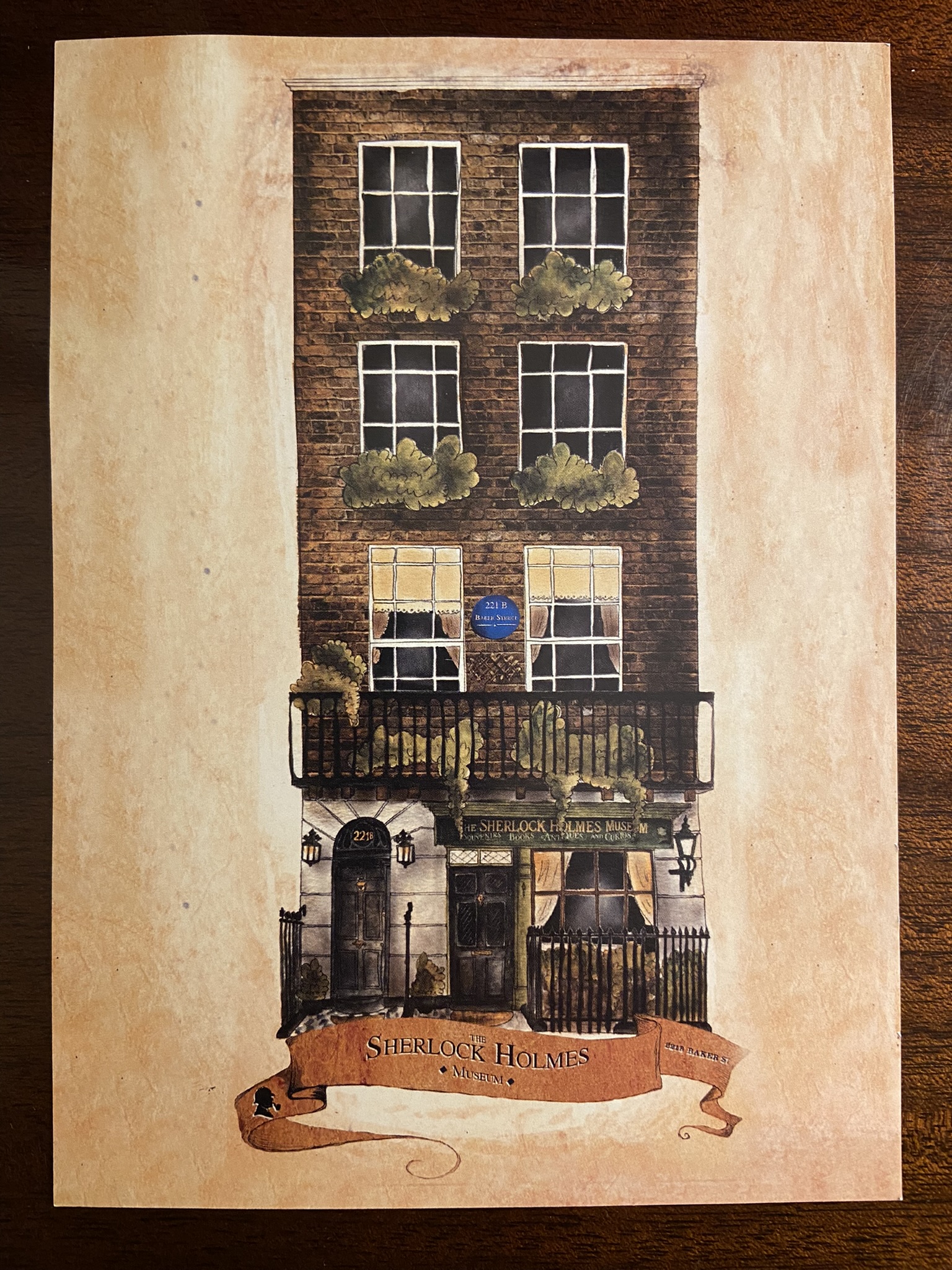 Sherlock Holmes museum post card